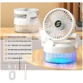 Портативный вентилятор-распылитель с 3 режимами обдува Fan 1317 • Складной мини-вентилятор с поворотом 180° увлажнением и быстрой зарядкой Type-C