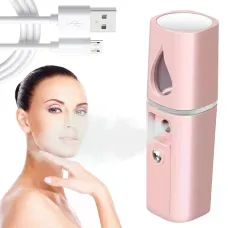 Портативный увлажнитель для лица Nano Mist Soraver AND MSK-3445 розовый • Нано-распылитель для кожи лица AND MSK-3445 с холодным туманом и USB-зарядкой розовый