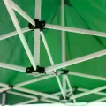 Усиленный раздвижной шатёр 2×2 м с белым каркасом • Торговая палатка-гармошка 2×2 м с водоотталкивающим тентом и белым металлическим каркасом