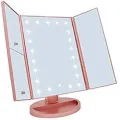 Тройное косметическое зеркало для макияжа с подсветкой LED Magnifying Mirror