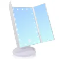 Тройное косметическое зеркало для макияжа с подсветкой LED Magnifying Mirror