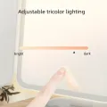 Тройное LED-зеркало для макияжа KAR193 складное аккумуляторное белое • Настольное косметическое зеркало KAR193 с сенсорной подсветкой, 3 режимами света и Micro USB