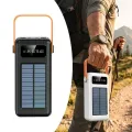 Повербанк YM-638 CX 100000 mAh с солнечной панелью и фонарем • Внешний аккумулятор YM-638 CX 100000 mAh с 4 USB и зарядкой от солнца