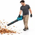 Повітродувка акумуляторна Blower 0707 з 2 АКБ • Садова повітродувка Blower 0707 для прибирання листя, сухої трави та пилу на подвір'ї, на дачі та садових доріжках