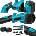 Повітродувка акумуляторна Blower 0707 з 2 АКБ • Садова повітродувка Blower 0707 для прибирання листя, сухої трави та пилу на подвір'ї, на дачі та садових доріжках