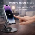 Поворотная подставка для телефона 360°• Настольный держатель для смартфона и планшета с поворотом 180° и разборной конструкцией