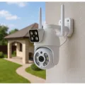 Поворотная Wi-Fi камера Q13 6 МП • Уличная IP-камера видеонаблюдения с двумя объективами 3 МП + 3 МП, ночным видением и iCSee