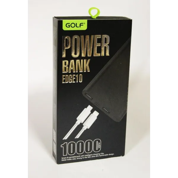 Power Bank 10000mAh GOLF Edge 10 / Портативная батарея / внешний аккумулятор CG09 PR4