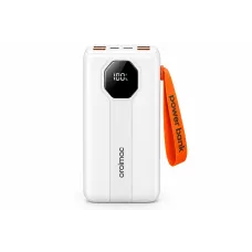 Power Bank Aroimac VP318 30000 mAh White • Внешний аккумулятор Aroimac VP318 Super Slim с быстрой зарядкой 22,5W, LED дисплеем, 4 USB выходами и встроенными кабелями Power Bank Aroimac VP318 30000 mAh White • Внешний аккумулятор Aroimac VP318 Super Slim с быстрой зарядкой 22,5W, LED дисплеем, 4 USB выходами и встроенными кабелями