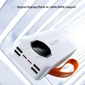 Power Bank Aroimac VP318 30000 mAh White • Внешний аккумулятор Aroimac VP318 Super Slim с быстрой зарядкой 22,5W, LED дисплеем, 4 USB выходами и встроенными кабелями