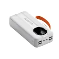 Power Bank Aroimac VP318 30000 mAh White • Внешний аккумулятор Aroimac VP318 Super Slim с быстрой зарядкой 22,5W, LED дисплеем, 4 USB выходами и встроенными кабелями