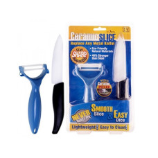 Набор керамический нож и устройство для очистки кожуры PN 15 | овощечистка | нож с нержавеющим лезвием PR3