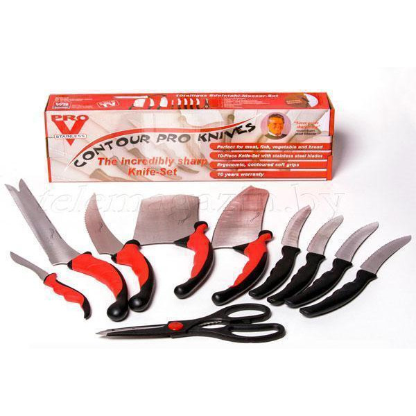 Превосходный набор кухонных ножей Contour Pro Knives (Контр Про) PR4