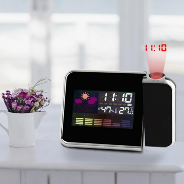 Настольные часы-метеостанция с проектором времени. Термометр | Гигрометр DS-8190 CG10 PR2