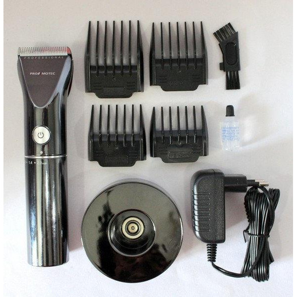 Машинка для стрижки Promotec PM 359 от сети и аккумулятора с подставкой CG21 PR4