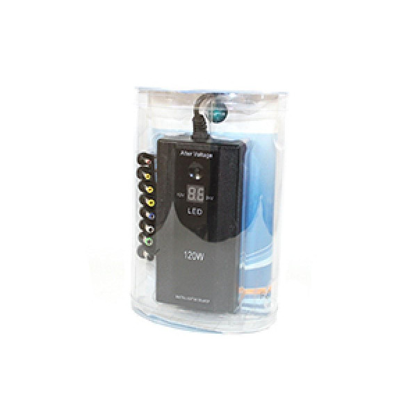 Зарядка автомобильная 12V для ноутбука 120W в блистере LED(30) PR4