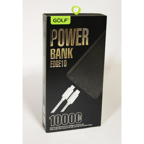 Power Bank 10000mAh GOLF Edge 10 / Портативная батарея / внешний аккумулятор CG09 PR4