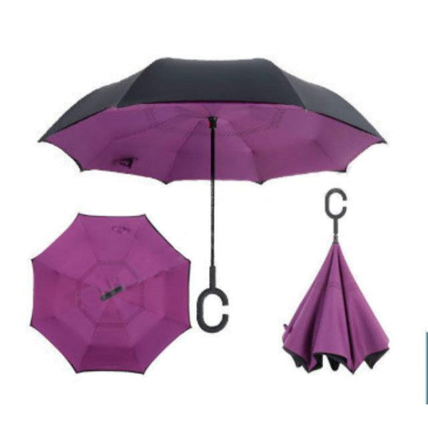Зонтик одноцветный umbrella зонт наоборот ФИОЛЕТОВЫЙ PR2