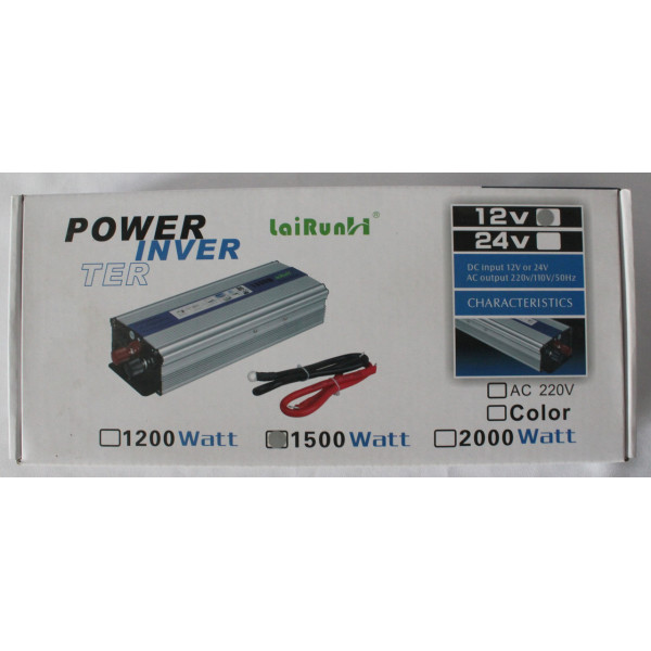 Преобразователь Авто Инвертор 12 V 220 V 1500 W am PR5