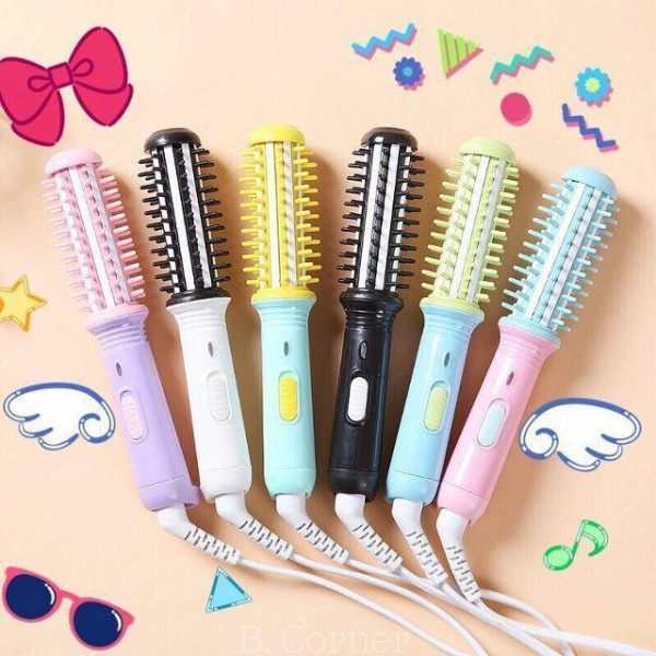 Мини расческа утюжок - выпрямитель для завивки и выпрямления волос | Керамика турмалин | hair curly mini CG24