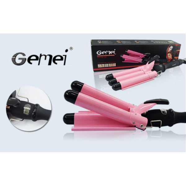 Плойка на 3 волны с керамическим покрытием | Волнистые пряди | Крупные локоны Gemei GM 1988 CG24 PR4