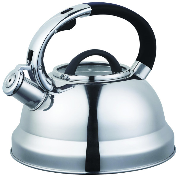 Чайник со свистком из нержавеющей стали Benson BN-708 3 л | Нейлоновая ручка | Индукция PR4