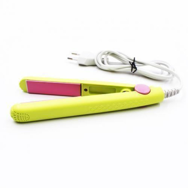 Дорожный мини утюжок для волос | ГОФРЕ | Укладка | Плойка GV-118 Салатовый CG24 PR1