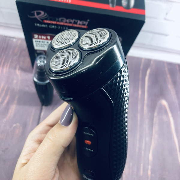 Электробритва Gemei GM 7113, 2 в 1 триммер для носа и ушей CG21 PR3