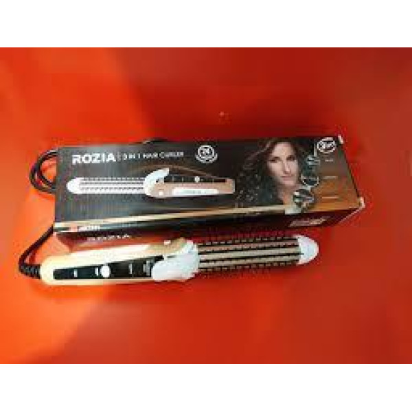 Плойка-бигуди с керамическим покрытием 3в1: выпрямление, гофре, завивка | Укладка |Расческа Rozia HR7331 CG24