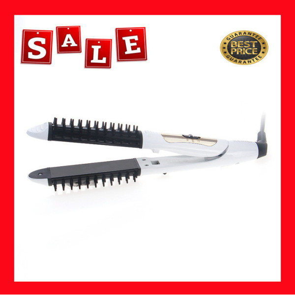 Утюжок-расческа с керамическим покрытием | Укладка и завивка | Плойка 2 в 1 Kemei KM-6866 2в1 CG24 PR2