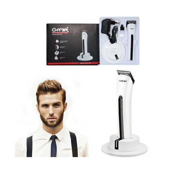 Аккумуляторная водонепроницаемая машинка для стрижки волос,усов и бороды .GEMEI GM-725 CG21 PR3