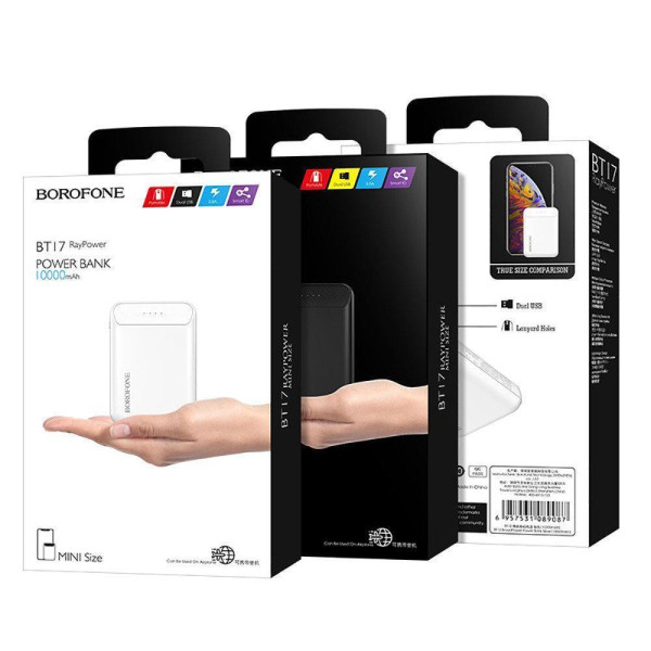 Внешний аккумулятор / портативные зарядки / power bank Borofone BT17 10000 mAh CG09 PR4