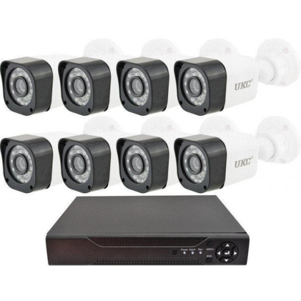Беспроводной комплект видеонаблюдения UKC D001-8CH Full HD, набор на 8 камер PR5| Система видеонаблюдения