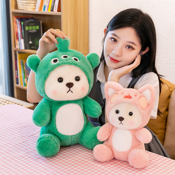 Мягкая игрушка Мишка – Пришелец в костюме кигуруми · Плюшевый медвежонок Глазастик, 60 см