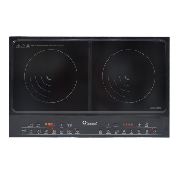 Индукционная плита Domotec MS-5863 электроплита настольная на 2 конфорки, 4000 Вт