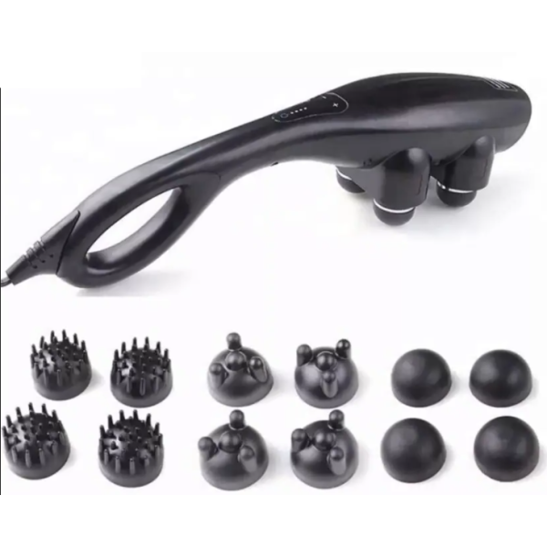 Ручной вибрационный мультимассажер Quad Action 12 в 1 для всего тела, 28 Вт