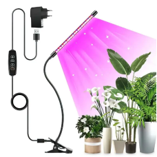 Одинарная гибкая фитолампа для растений с таймером ∙ Регулируемая яркость ∙ 15Вт Одинарная гибкая фитолампа для растений с таймером ∙ Регулируемая яркость ∙ 15Вт