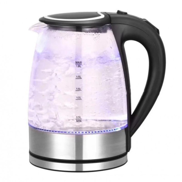 Электрический стеклянный чайник Goldteller MG-05 BLACK 1500W, 1.8 л