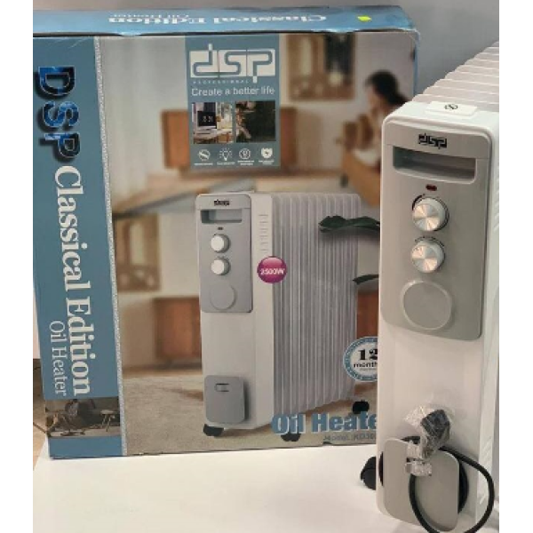 Масляный радиаторный обогреватель DSP KD3022 ∙ Портативная передвижная батарея для дома, 2500 Вт