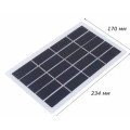 Универсальная портативная солнечная панель HA-52 · Солнечная батарея с Micro USB портом 7W · Поликристаллическая панель