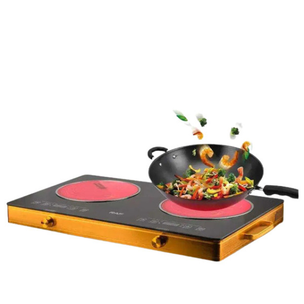 Инфракрасная электрическая плита RAF 8088 ∙ Электроплита на 2 конфорки с сенсорным управлением и дисплеем, 4800W