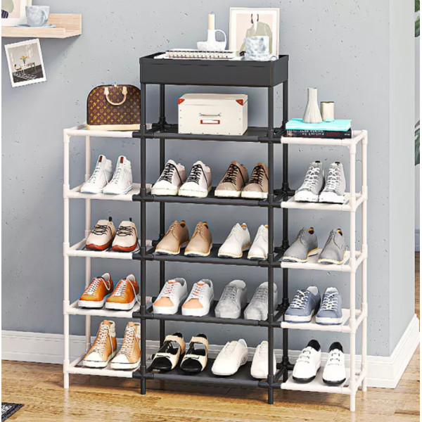 Многофункциональная полка - органайзер для обуви ∙ Стеллаж – трансформер на 16 пар обуви