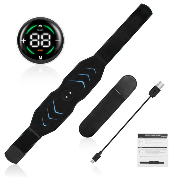 Миостимулятор для мышц пресса EMS+ Пояс – массажер с электроимпульсами · USB зарядка