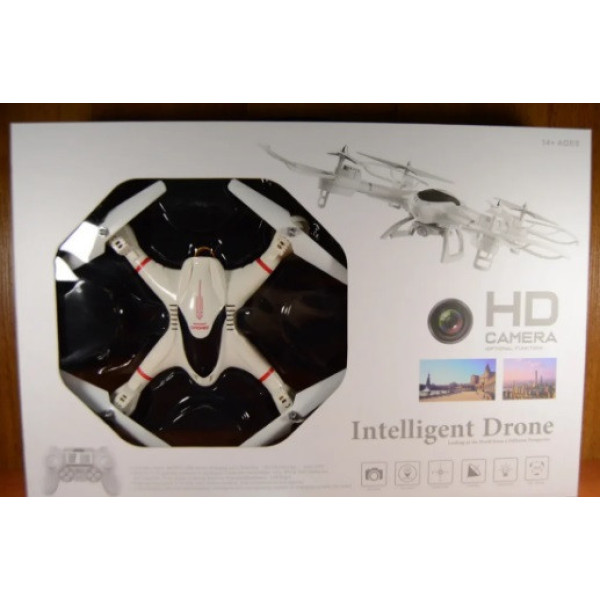 Квадрокоптер с HD камерой Intelligent Drone BF190 (белый) | Летающий дрон на дистанционном управлении PR5