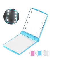 Зеркало мини карманное дорожное с Led подсветкой