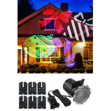 Уличный влагозащищенный светодиодный проектор 8 картриджей | Проектор для праздников