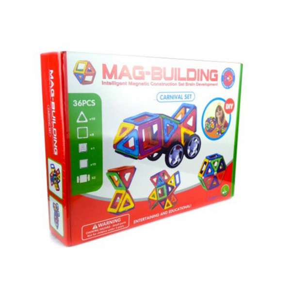 Магнитный конструктор Mag Building на 36 деталей ∙ Конструктор-головоломка для детей