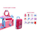 Трюмо розовое для девочек чемодан на колесиках Игровой набор 