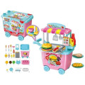 Игровой набор повар в Закусочной Фастфуд для детей в контейнере-тележке на колесиках Happy Chef