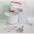 Миксер ручной c чашей 2 л 7 скоростей насадки для взбивания, замеса теста RAINBERG RB-1005 500 Вт